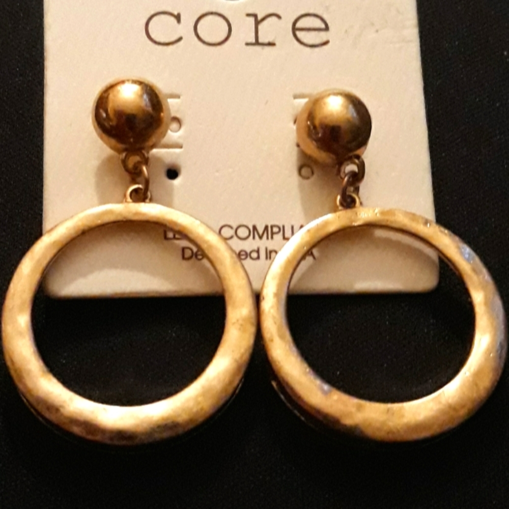 CORE Gold loop earrings..1.5inch